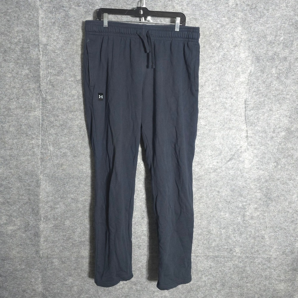 Under Armour Sweatpants Mens XL Navy Blue Loose Fit Fleece Rival Athletic Pants